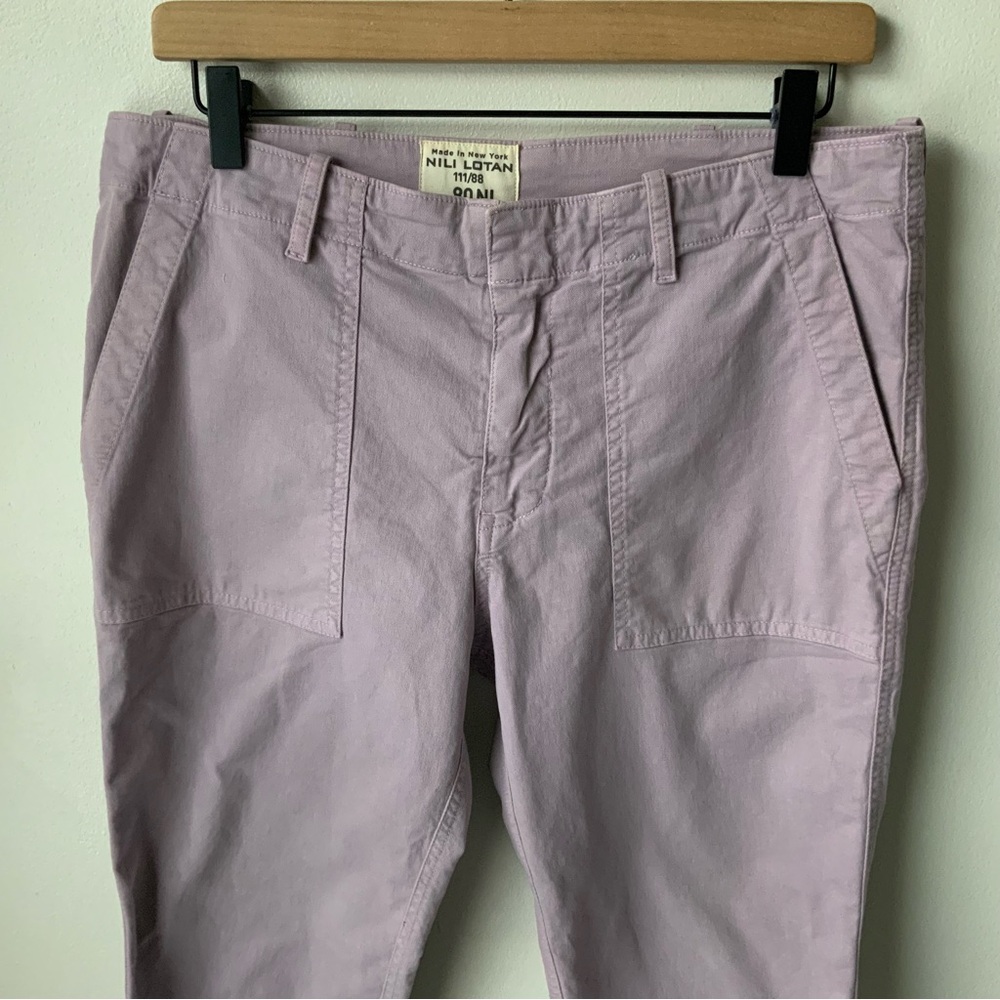 NILI LOTAN Jenna Pants Cropped Lavender Lilac Purple Size 6 - Picture 5 of 13